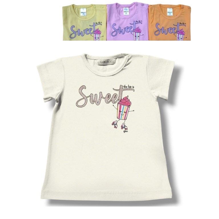 REMERA MANGA CORTA ESTAMPA SWEET. GRUNY