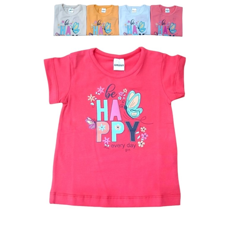 REMERA MANGA CORTA BEBA ESTAMPA HAPPY GRUNY