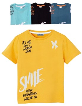 REMERA MANGA CORTA NENE ESTAMPA SMILE GRUNY