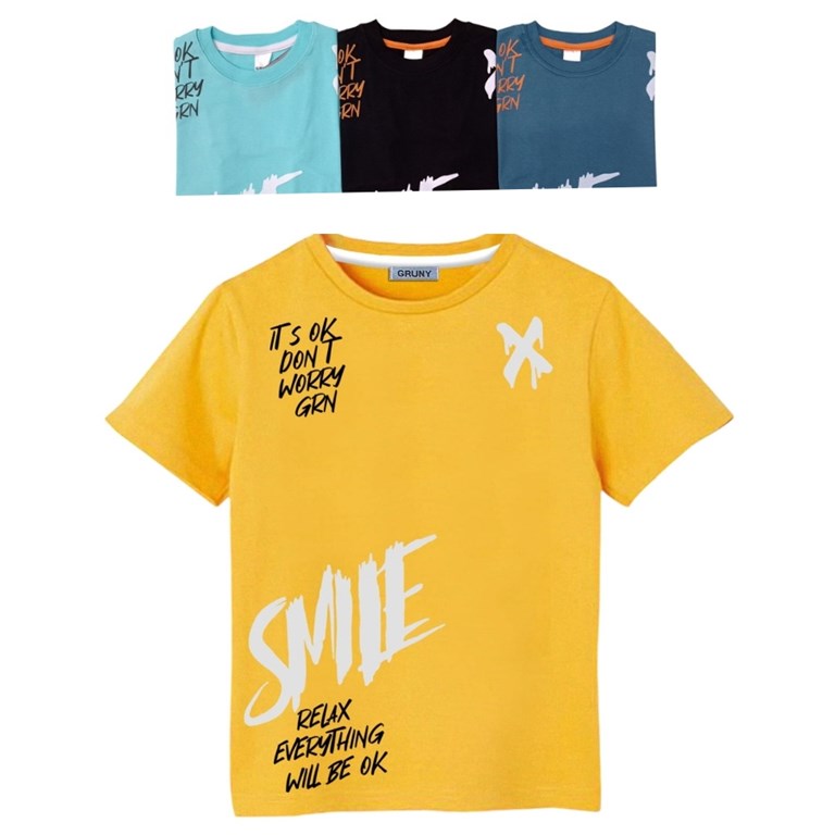 REMERA MANGA CORTA NENE ESTAMPA SMILE GRUNY