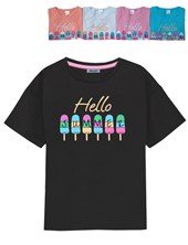 REMERA MANGA CORTA NENA ESTAMPA HELLO SUMMER GRUNY