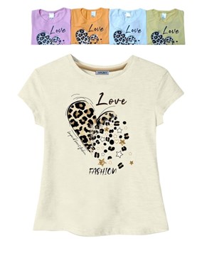 REMERA MANGA CORTA NENA ESTAMPA LOVE FASHION GRUNY