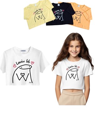 REMERA MANGA CORTA NENA ESTAMPA 'LOVIU BB'.  GRUNY