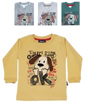 REMERA BEBE MANGA LARGA, ESTAMPA PERRITO. GRUNY