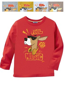 REMERA BEBE MANGA LARGA 'FEEL MUSIC'. GRUNY