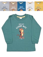 REMERA MANGA LARGA DE ALGODÓN  PARA BEBE, ESTAMPA TIGRE 'EVERY DAY'. GRUNY