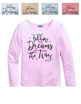 REMERA NENA MANGA LARGA ESTAMPA ' DREAMS'. GRUNY