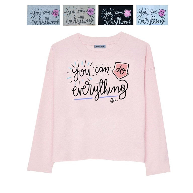 REMERA NENA MANGA LARGA ESTAMPA ' EVERYTHING'. GRUNY