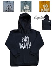BUZO NENE FRISA OVERSIZE, ESTAMPA 'NO WAY'. GRUNY