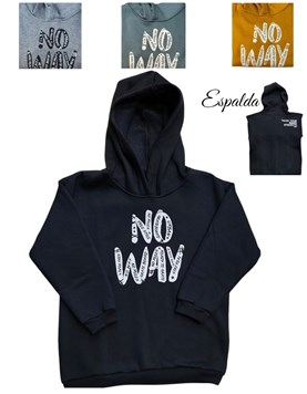 BUZO NENE FRISA OVERSIZE, ESTAMPA 'NO WAY'. GRUNY
