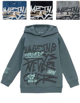 BUZO NENE FRISA CON CAPUCHA ESTAMPA 'OVER THE TOP'. GRUNY