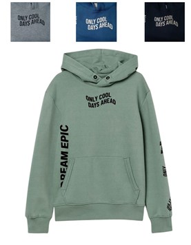 CANGURO NENE FRISA CON CAPUCHA, ESTAMPA 'ONLY COOL DAYS AHEAD. GRUNY