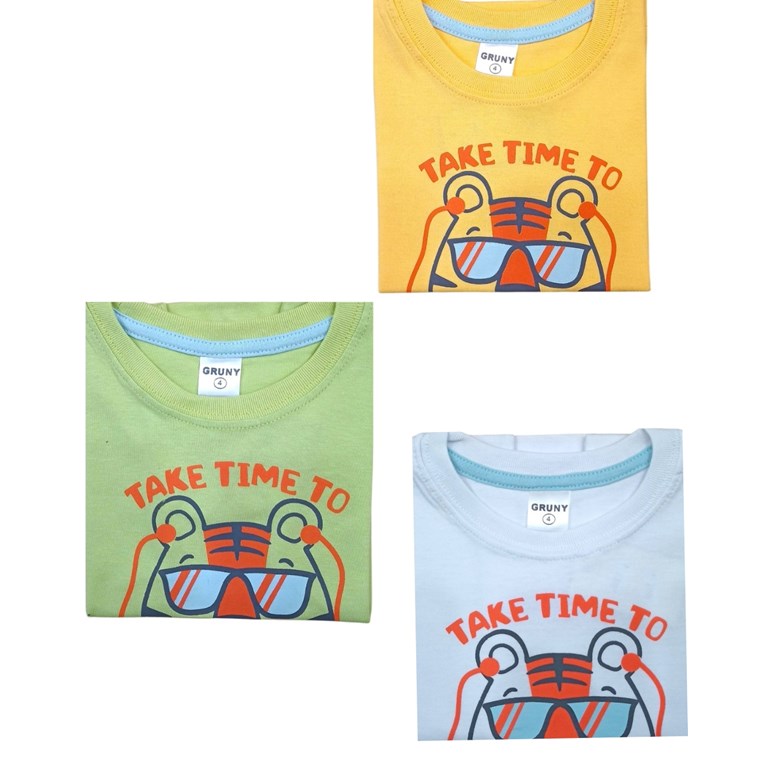 REMERA MANGA CORTA ESTAMPA TIGRE PARA BEBE. GRUNY
