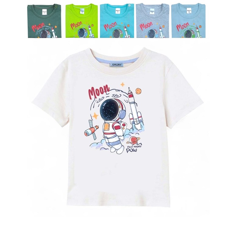 REMERA MANGA CORTA ASTRONAUTA PARA BEBE. GRUNY