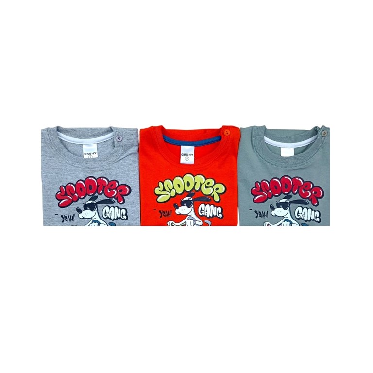 Remera manga corta para bebe scooter best doogy.Gruny