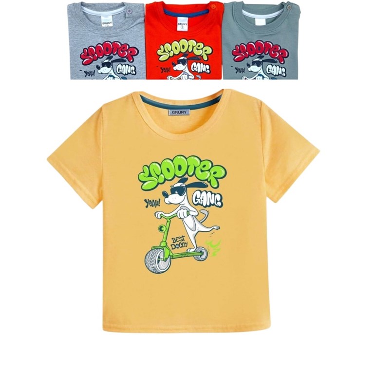 Remera manga corta para bebe scooter best doogy.Gruny