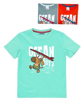 Remera manga corta de bebe ocean boys.Gruny
