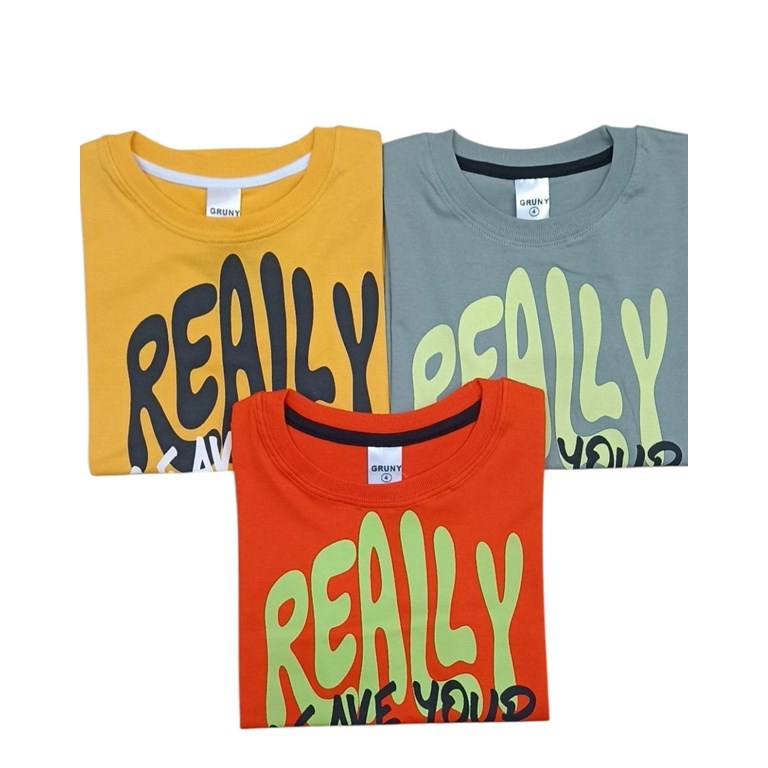 REMERA MANGA CORTA PARA NIÑO ESTAMAP 'REALY'. GRUNY