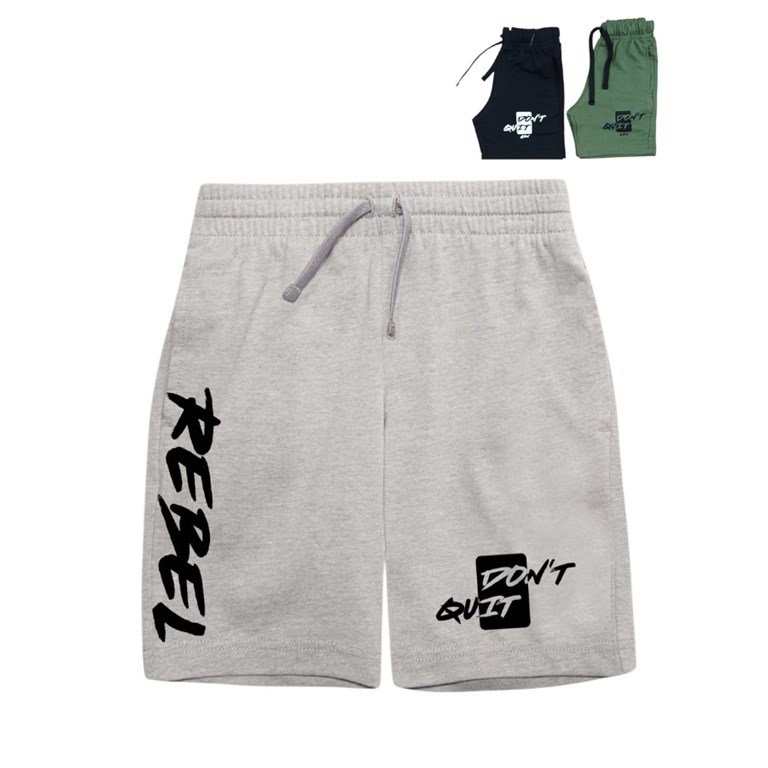SHORT RUSTICO NIÑO ESTAMPA 'REBEL'. GRUNY.