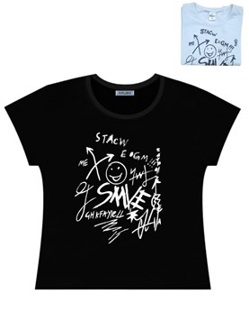 REMERA NENA MANGA CORTA ESTAMPA GRAFITTI. GRUNY