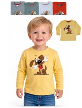 REMERA MANGA LARGA PARA BEBE ESTAMPA PERRITO CON HUESO. GRUNY
