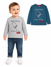 REMERA MANGA LARGA CON ESTAMPA PARA BEBE. GRUNY