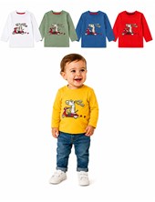 REMERA MANGA LARGA PARA BEBE, ESTAMPA MOTO. GRUNY