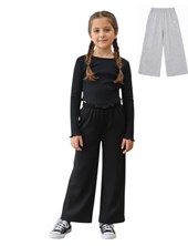 PANTALON DE ALGODON LISO ELASTIZADO PARA NENA. GRUNY