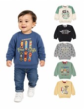 BUZO PARA BEBE DE FRISA ESTAMPA CENTRAL. GRUNY