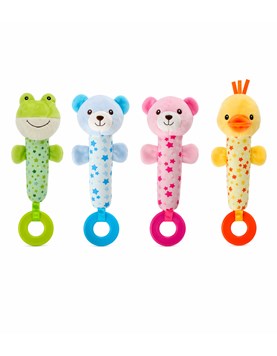 SONAJERO 11' ANIUMALITOS CON MORDILLO. WOODY TOYS