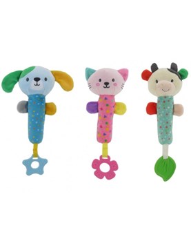 SONAJERO 12' ANIMALITOS CON MORDILLO. WOODY TOYS