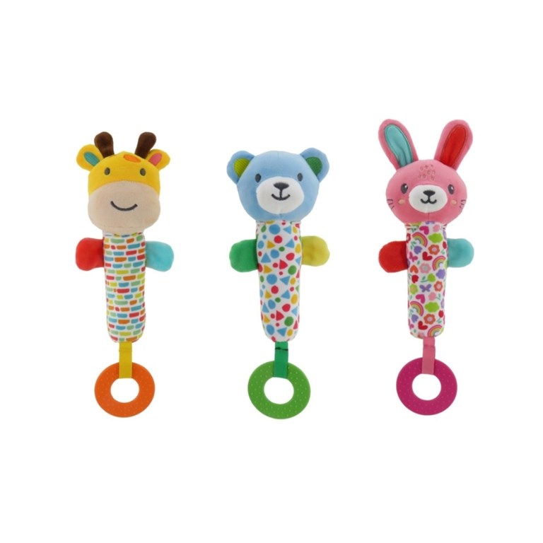 SONAJERO 11' ANIMALITOS CON MORDILLO. WOODY TOYS