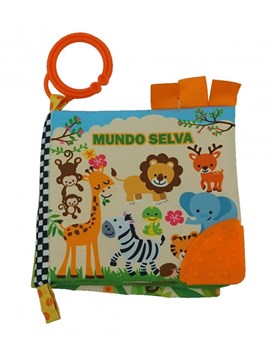 LIBRITO 6' ESTAMPADO SELVA. WOODY TOYS