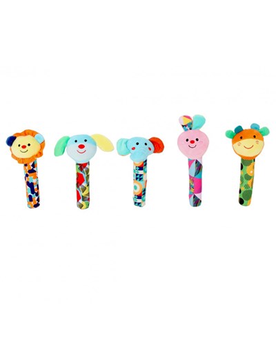 SONAJERO BASTON ANIMALITOS 6 PULGADAS WOODY TOYS