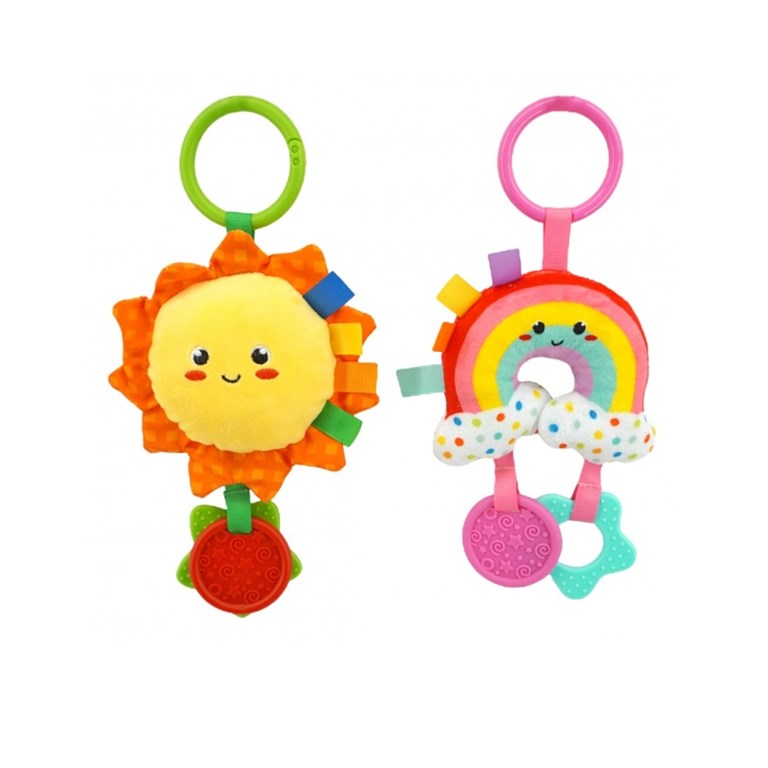 SONAJERO CON ACCESORIOS SOL Y ARCOIRIS WOODY TOYS