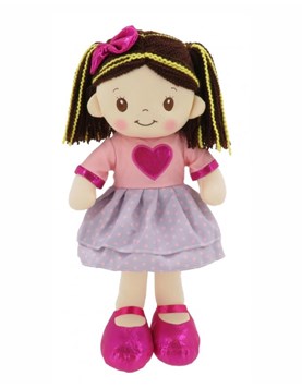 M,UÑECA 16' CON VESTIDO. WOODY TOYS