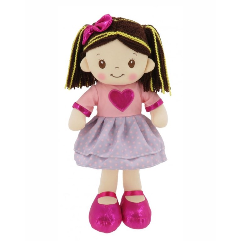 M,UÑECA 16' CON VESTIDO. WOODY TOYS