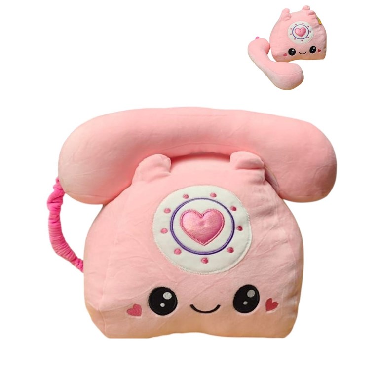 peluche telefono 15' rosa woody toys