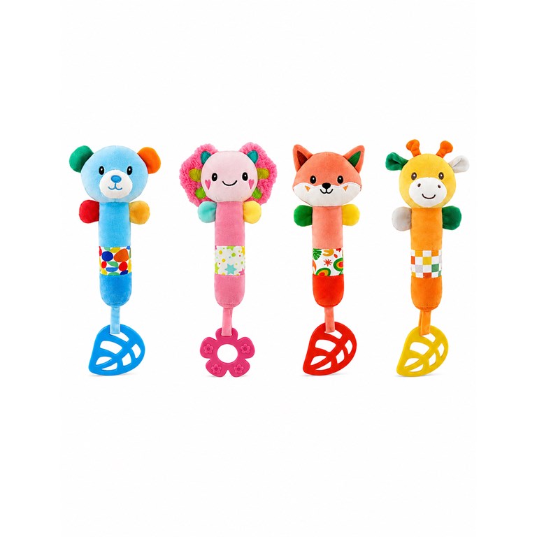 SONAJERO 11' PALITOS CON MORFILLO ANIMALITOS.  WOODY TOYS