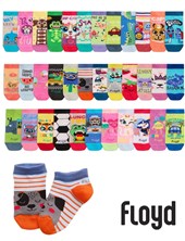 Soquete corto de algodon y lycra diseños surtidos.Floyd