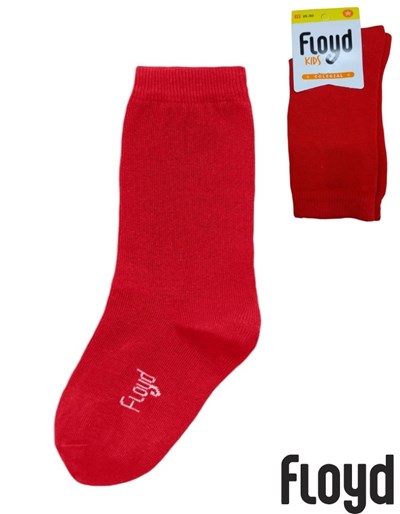 art.72 rojo media de algodon y lycra 1/2 caña colegial.Floyd