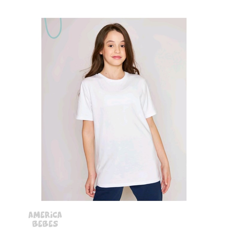 Remera pique M/C blanca colegial. ely