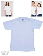 Remera pique M/C blanca colegial. ely