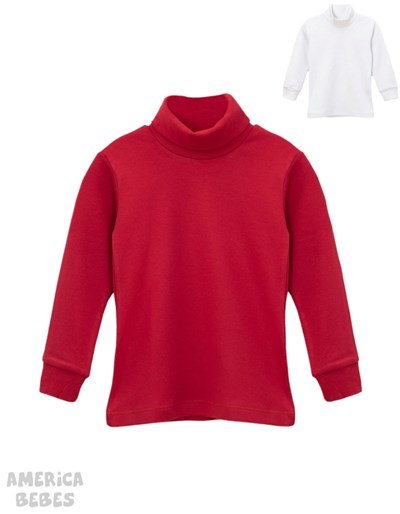 polera interlock algodon bco-marino-rojo ely