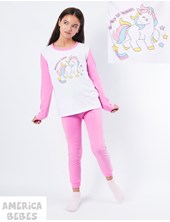 PIJAMA ALGODON PARA NENA LARGO ROSA MAGUI CIUDADELA