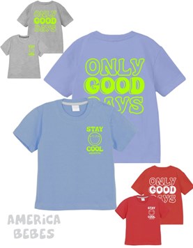 REMERA MANGA CORTA PARA BEBE VARON ESTAMPADA FRENTE Y DORZO COOL GEPETTO