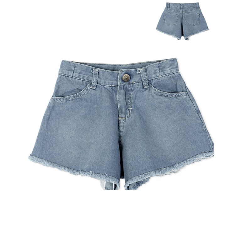 Short nena jean 'campana' desflecado Gepetto