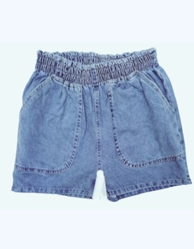 Short nena jean con bolsillos plaqué Gepetto