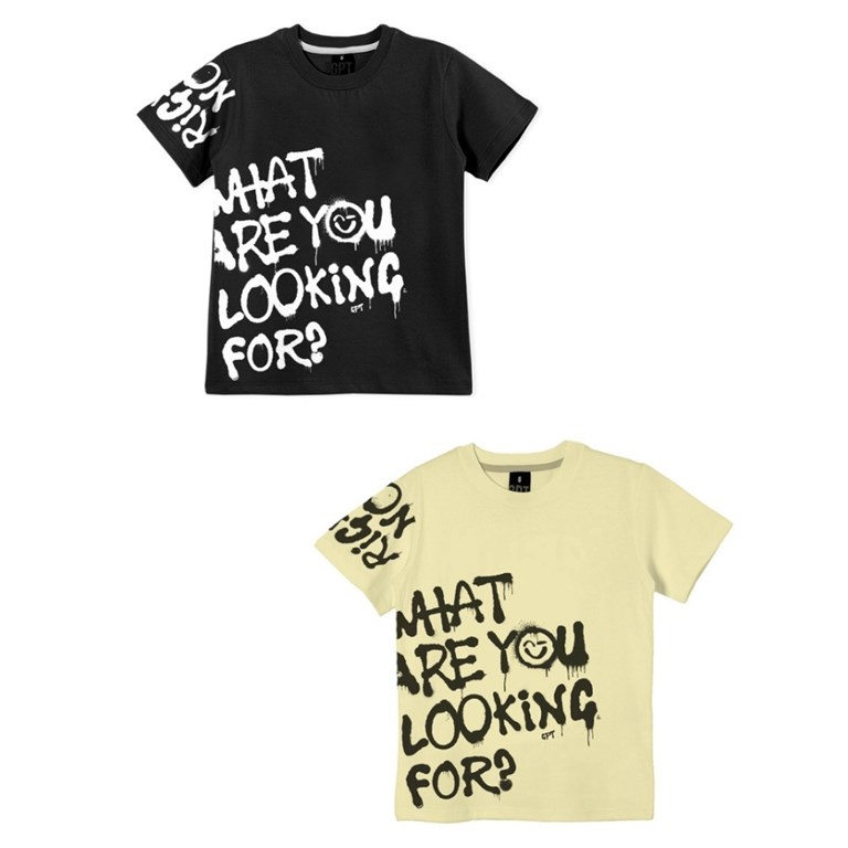 Remera nene con estampa manga y frente 'what are you looking for?' Gepetto