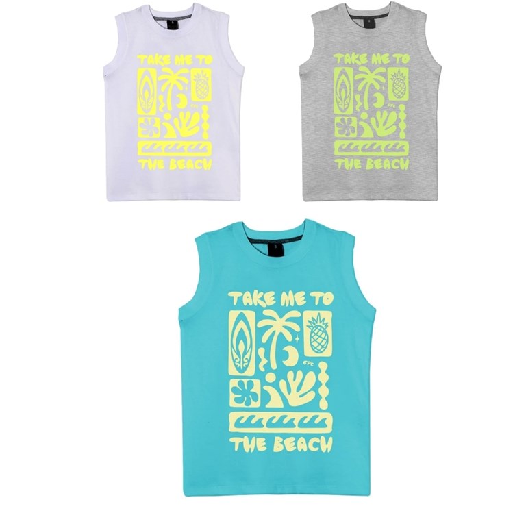 Musculosa nene con estampa 'take me to the beach' Gepetto